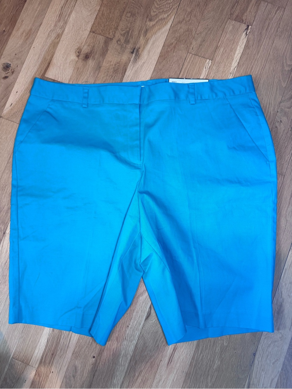 Dana Buchman Teal Green Bermuda Shorts Size 16 NWT Flat Front Twill Kohl's